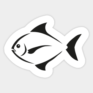 black piranha fish Sticker